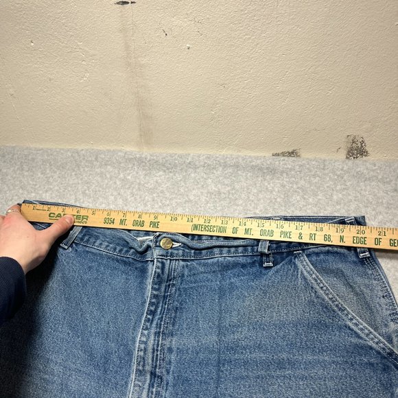 Carhartt Jeans Mens 40x32 Blue Carpenter Loose Original Denim Cotton (Tag 42x34) - Picture 5 of 12